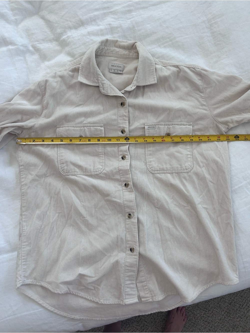 Brixton Button-Up Shirt in Light Beige
